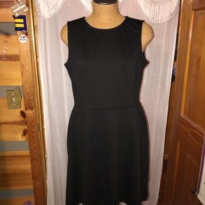 Little Black Dress with visible zipper in back.
